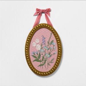 9.13"x12.91" Cross Stitch Floral Wall Art
-Threshold™ designed with Studio McGee